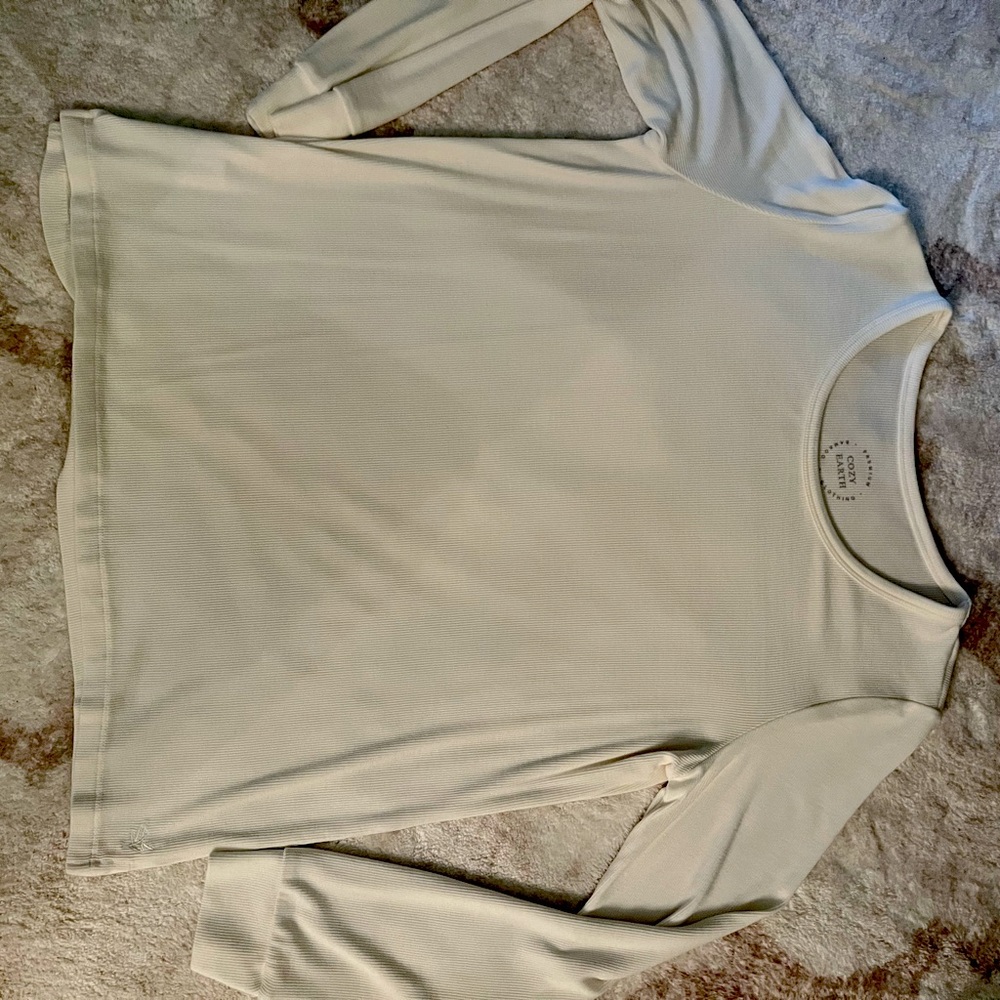 Cream Bamboo Long Sleeve Shirt
